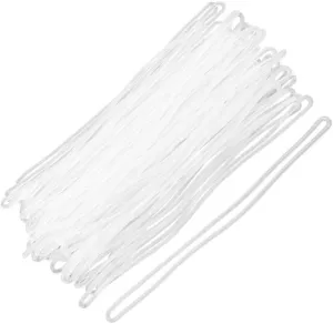 1 Set 100 Pcs PVC Clear Plastic Luggage Tag Loop Straps for Bag Tag Identification Cards ID,6 inch