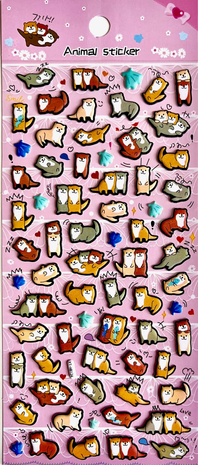 11045 Otter Puffy Stickers-10