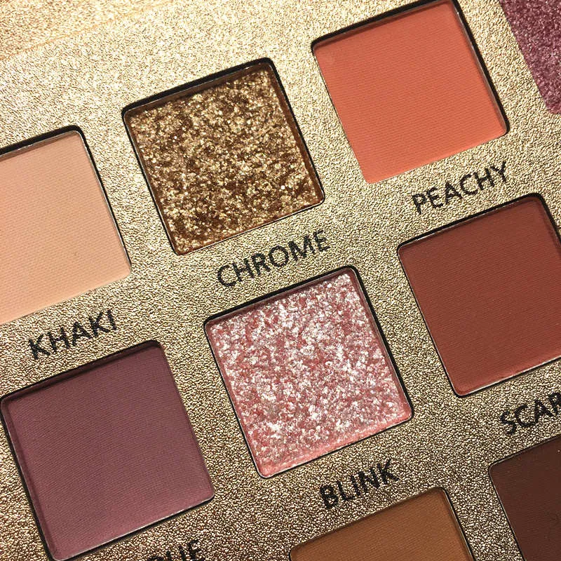 18 Color Nude Shining Eyeshadow Palette Makeup Glitter Pigment Smoky Eye Shadow