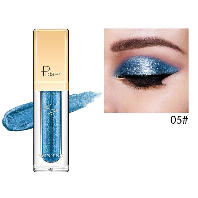 18 Colors Shine Smoky Eyeshadow Waterproof Dimond Glitter Liquid Cosmetic