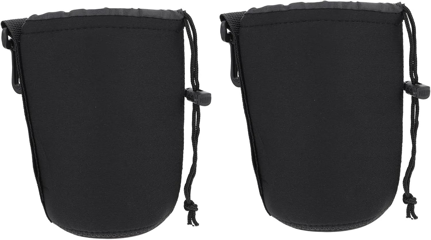 2pcs Camera Lens Case - Drawstring Lens Pouch Bag - Shockproof Neoprene Case for DSLR Camera Lenses