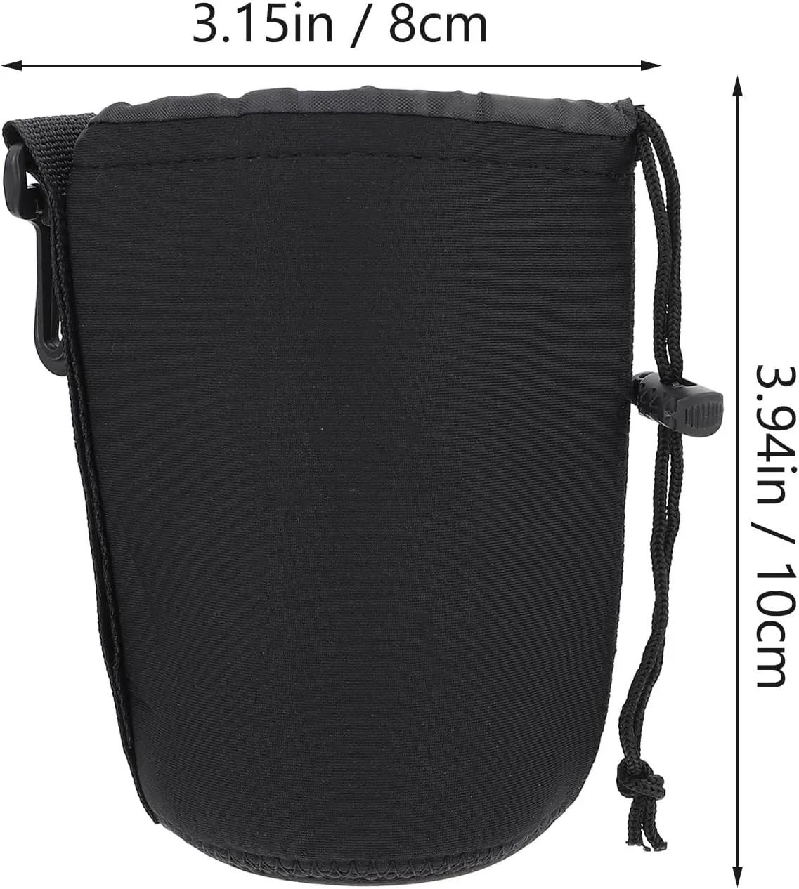 2pcs Camera Lens Case - Drawstring Lens Pouch Bag - Shockproof Neoprene Case for DSLR Camera Lenses