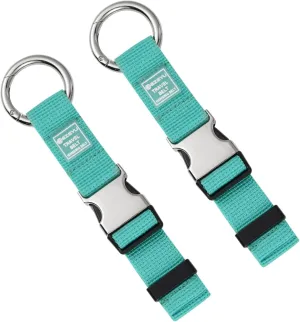 2PCS Heavy Duty Add a Bag Luggage Strap Jacket Gripper,Carry-on Baggage Suitcase Straps Belts Travel Accessories-Cyan