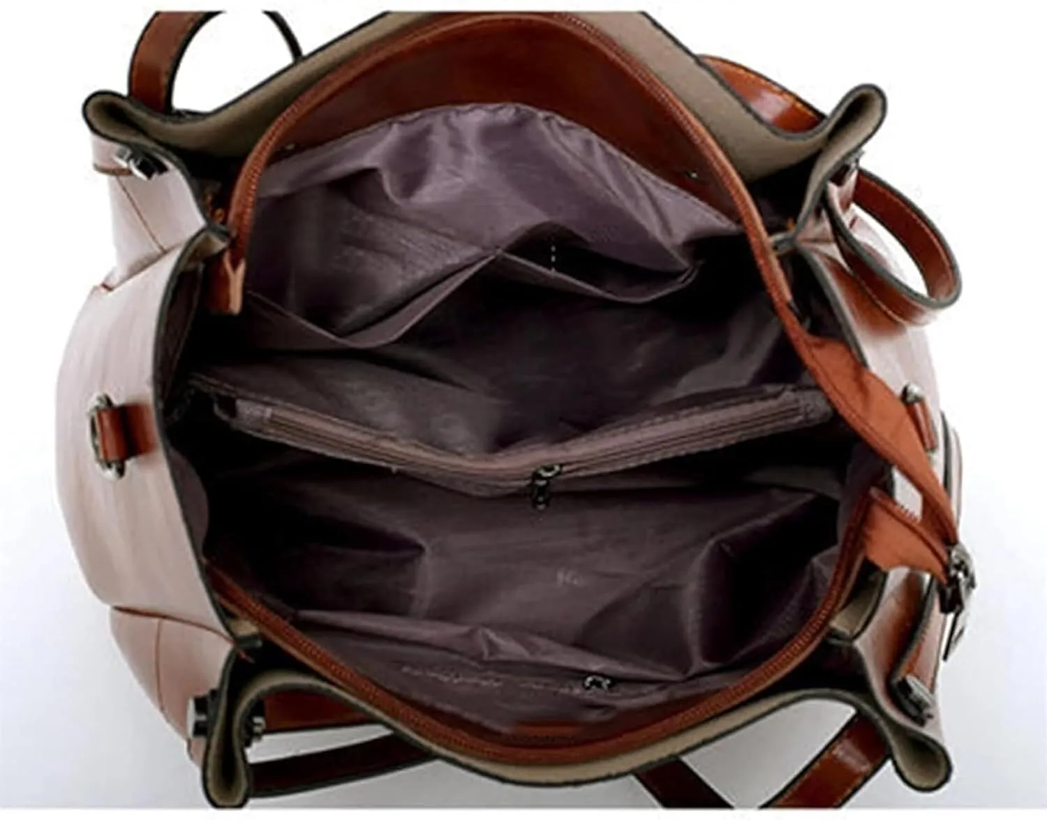 4 Piece Set Retro Leather Tote Bag For Women Crossbody Shoulder Bag Handbag Purse For Women Totes