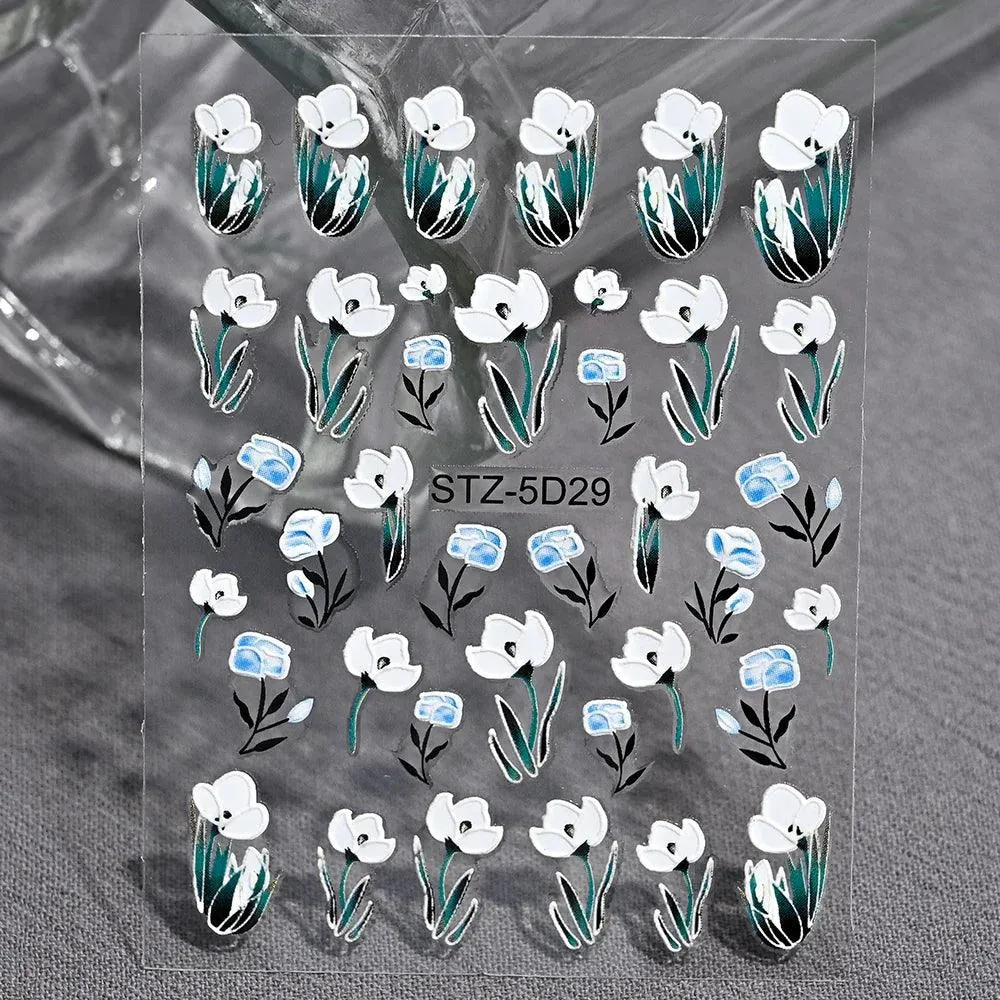 5D Christmas Nail Art Stickers - Festive Winter Designs for Creative Holiday Manicures