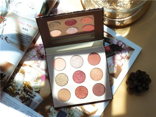 9 Colors Makeup Pressed Eyeshadow Glitter Shimmer Matte Eyeshadow Palette