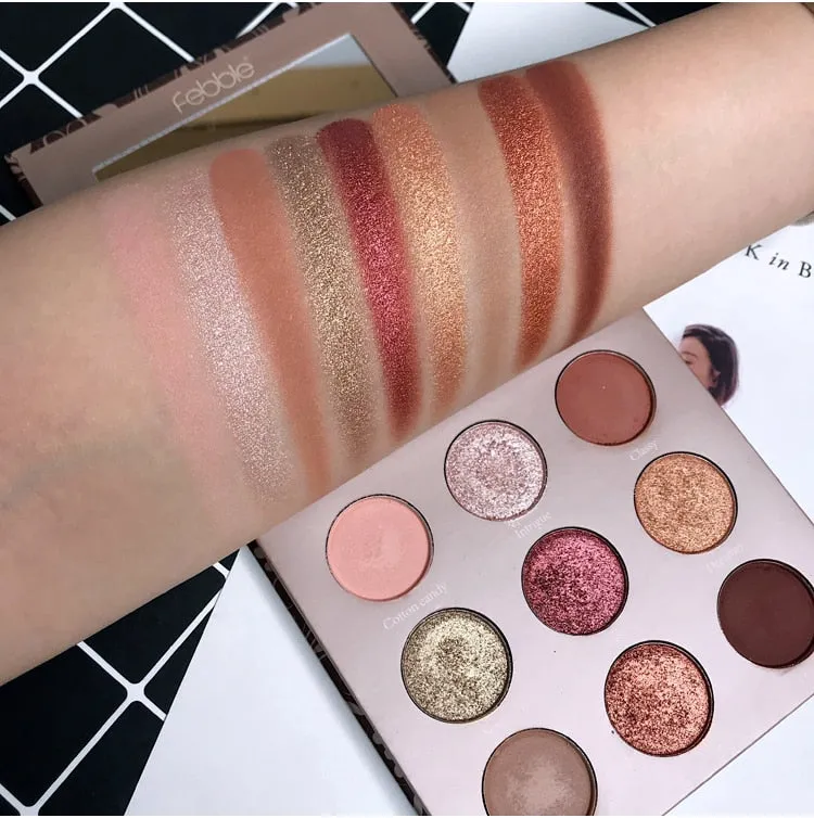 9 Colors Makeup Pressed Eyeshadow Glitter Shimmer Matte Eyeshadow Palette
