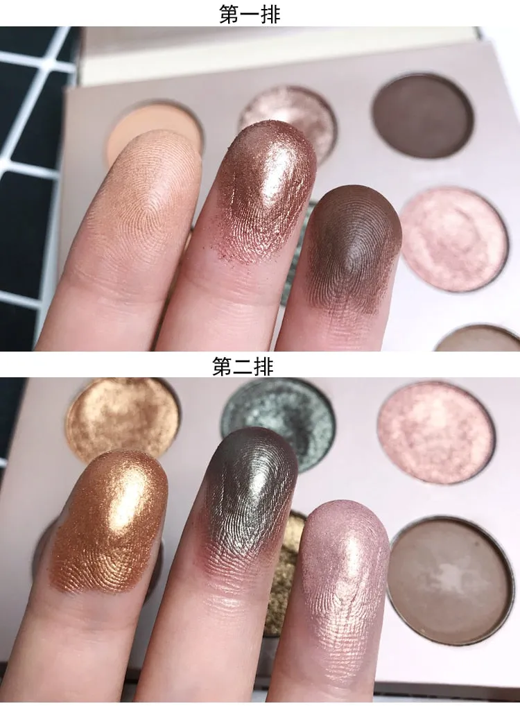 9 Colors Makeup Pressed Eyeshadow Glitter Shimmer Matte Eyeshadow Palette