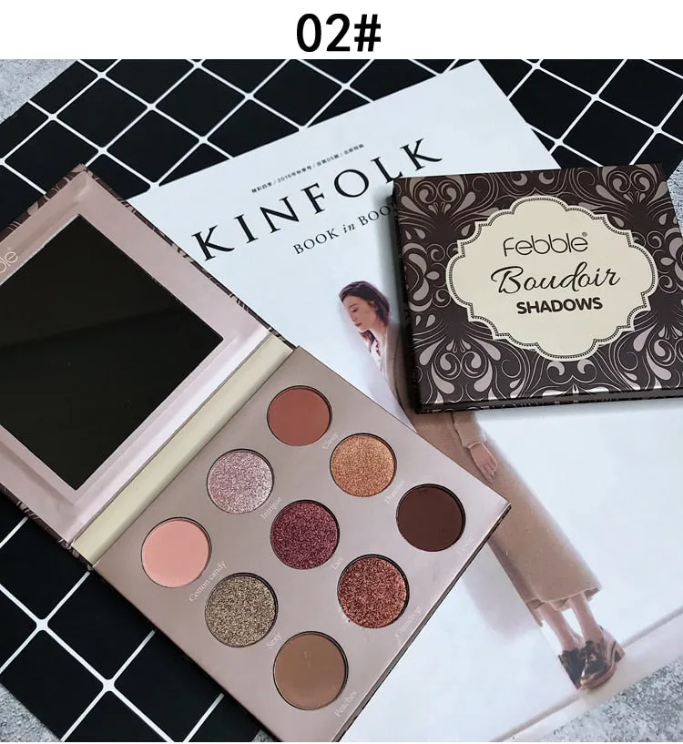 9 Colors Makeup Pressed Eyeshadow Glitter Shimmer Matte Eyeshadow Palette