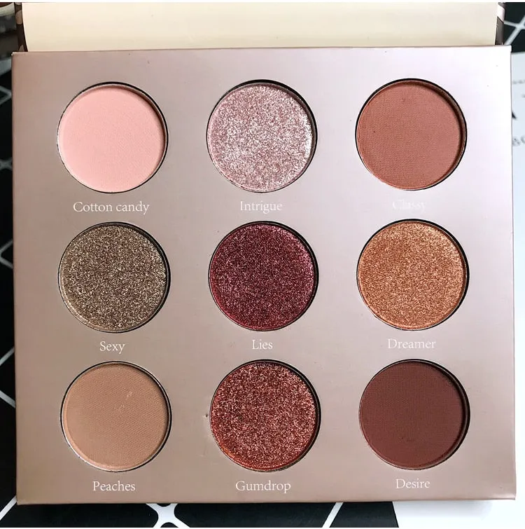 9 Colors Makeup Pressed Eyeshadow Glitter Shimmer Matte Eyeshadow Palette