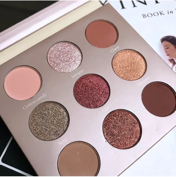 9 Colors Makeup Pressed Eyeshadow Glitter Shimmer Matte Eyeshadow Palette