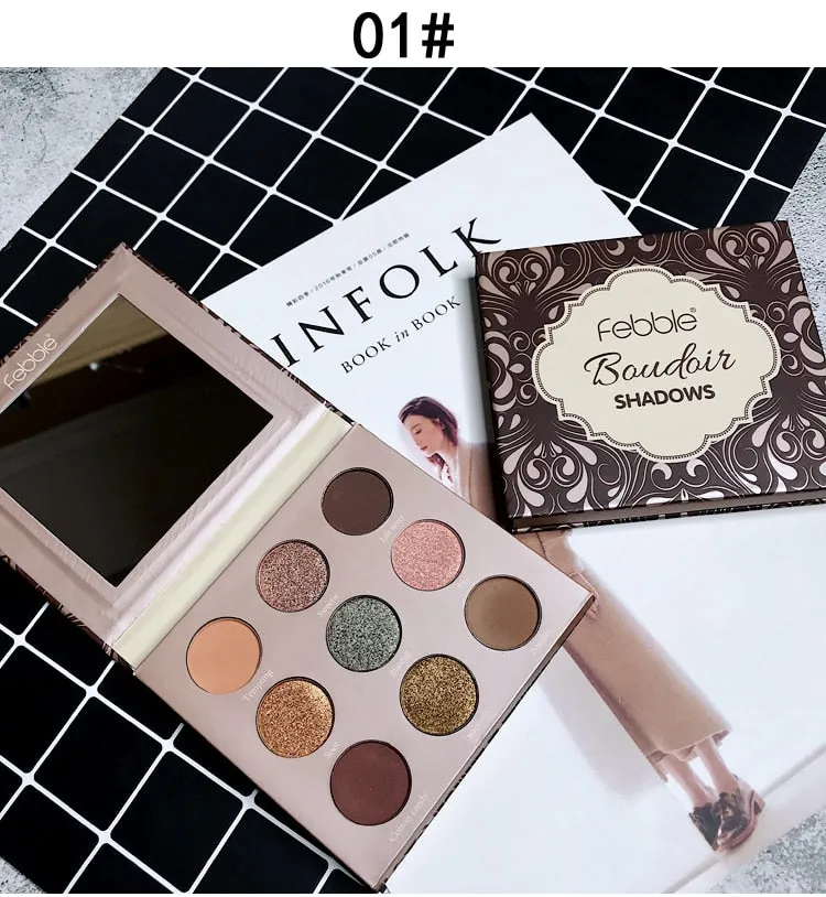 9 Colors Makeup Pressed Eyeshadow Glitter Shimmer Matte Eyeshadow Palette