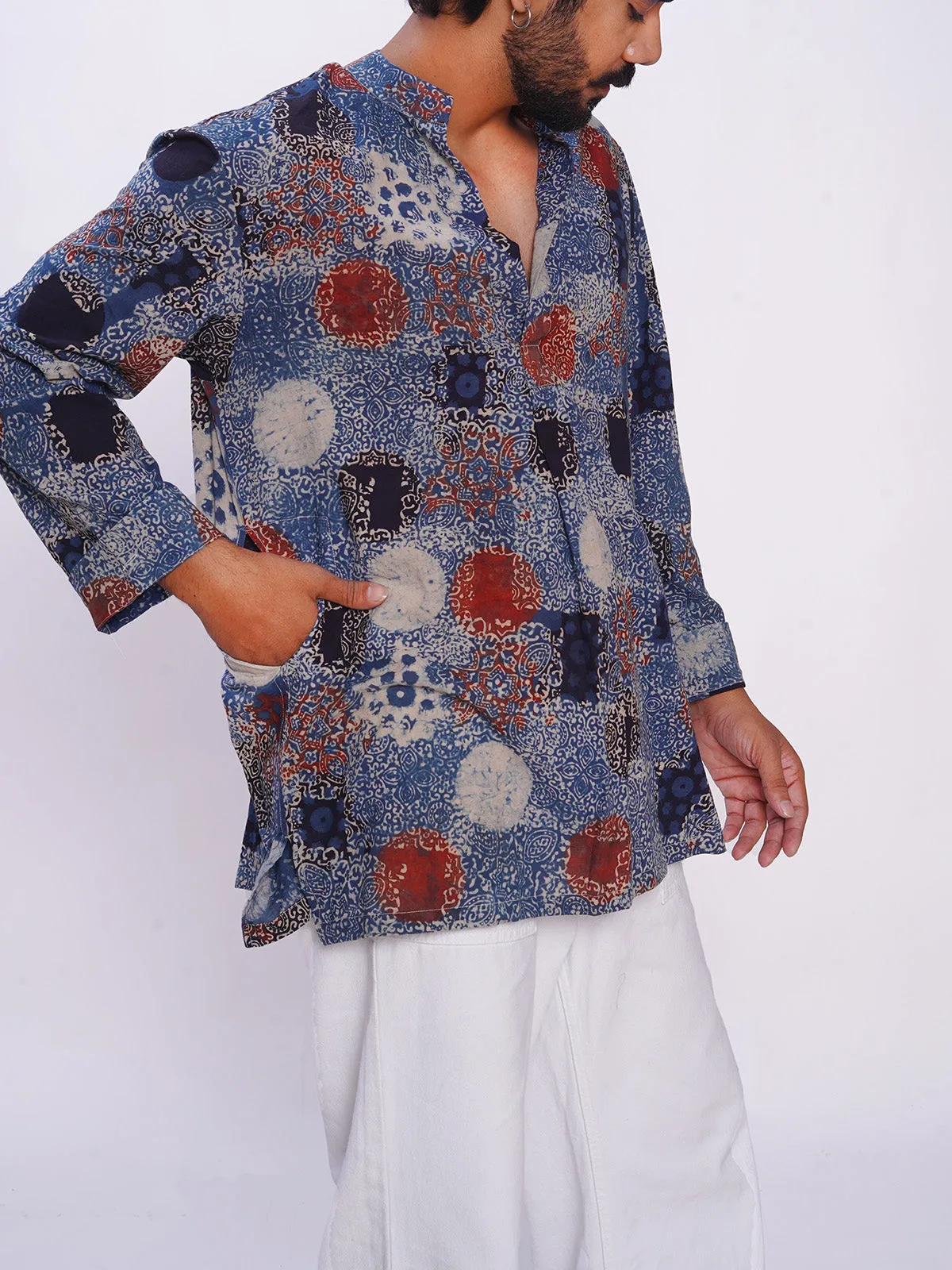 Ajrakh Kurta Multicolor