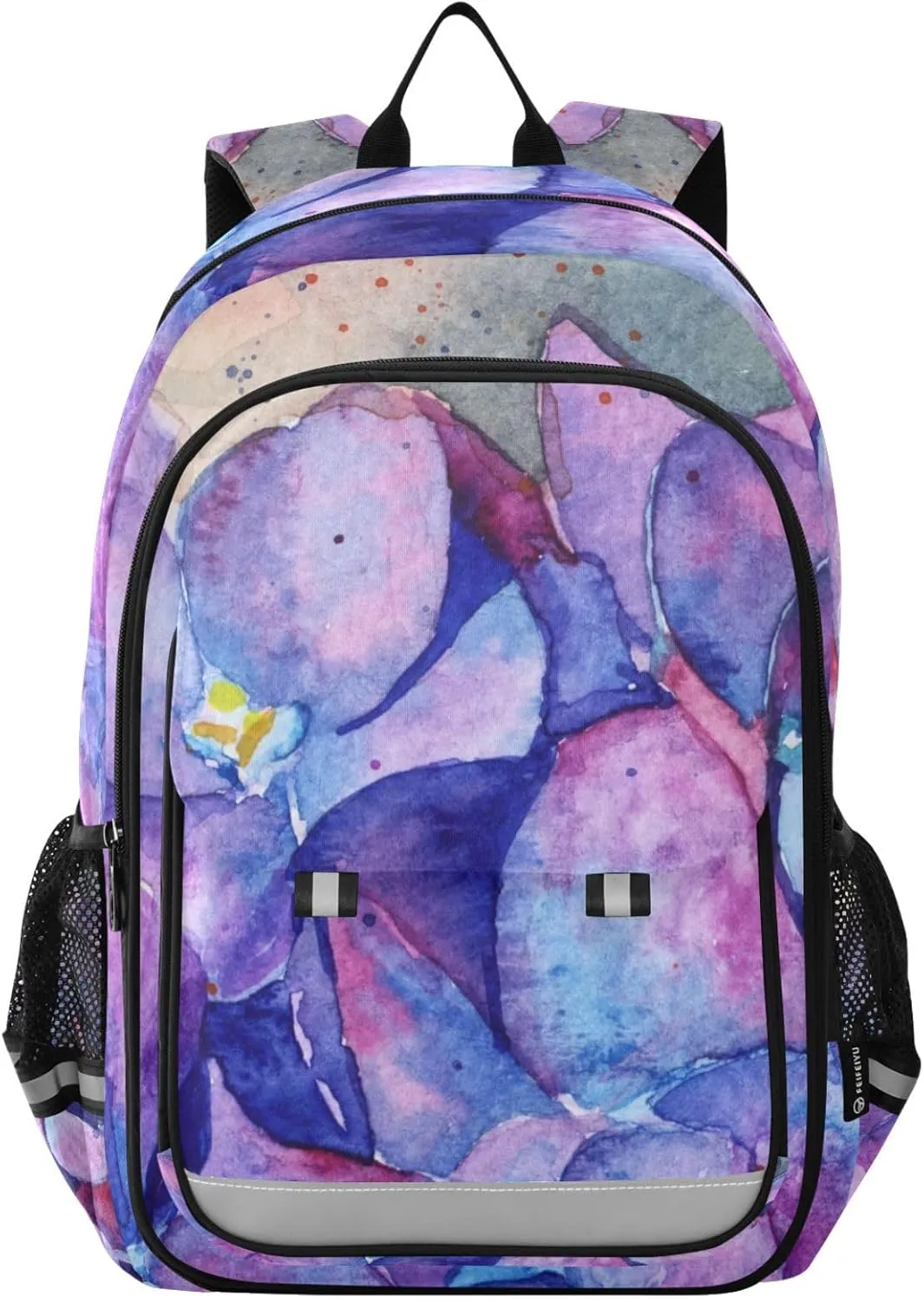 ALAZA Hydrangea Purple Flower Laptop Backpack Purse for Women BookBags 17 inch School Bags Men Boys Girls Travel Casual Daypack