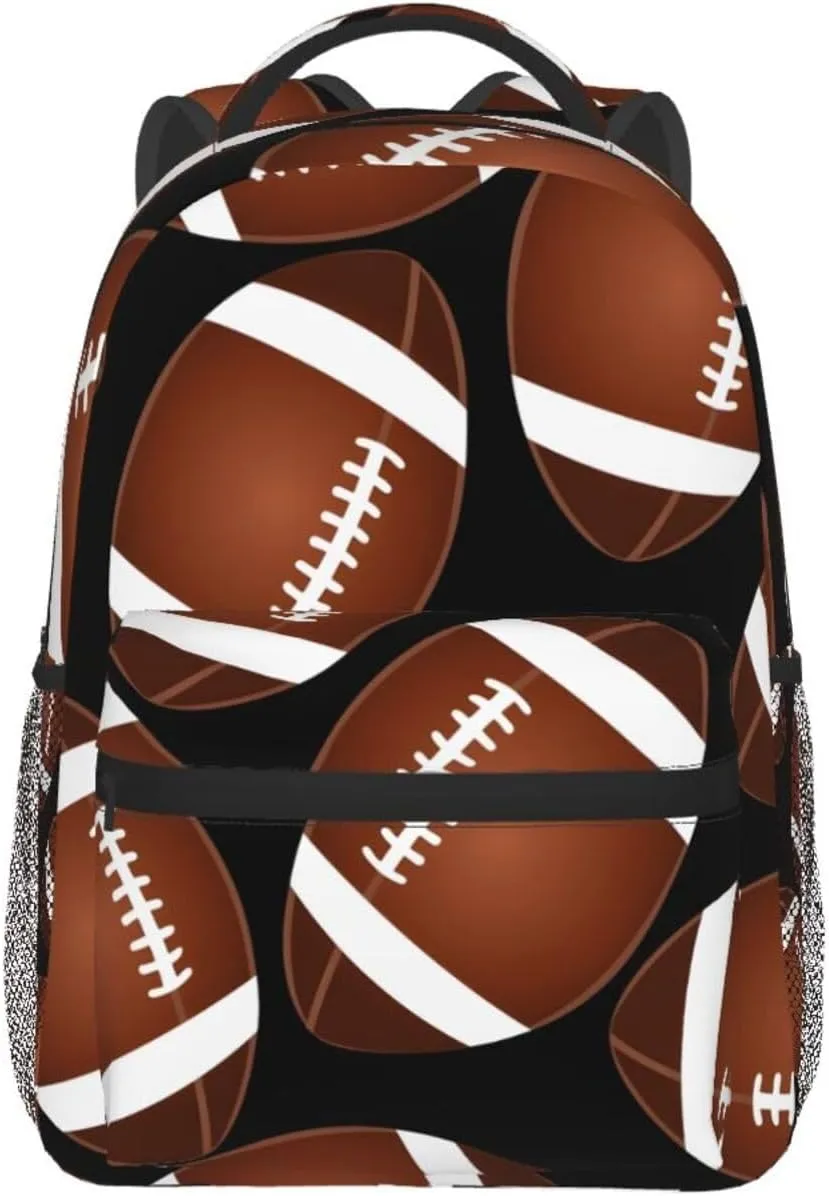 American Football Travel Laptop Backpack for Women Lightweight College Backpack Adjustable Fits 15.6 Inch Laptop Bag Waterproof for Gym, Men, Work