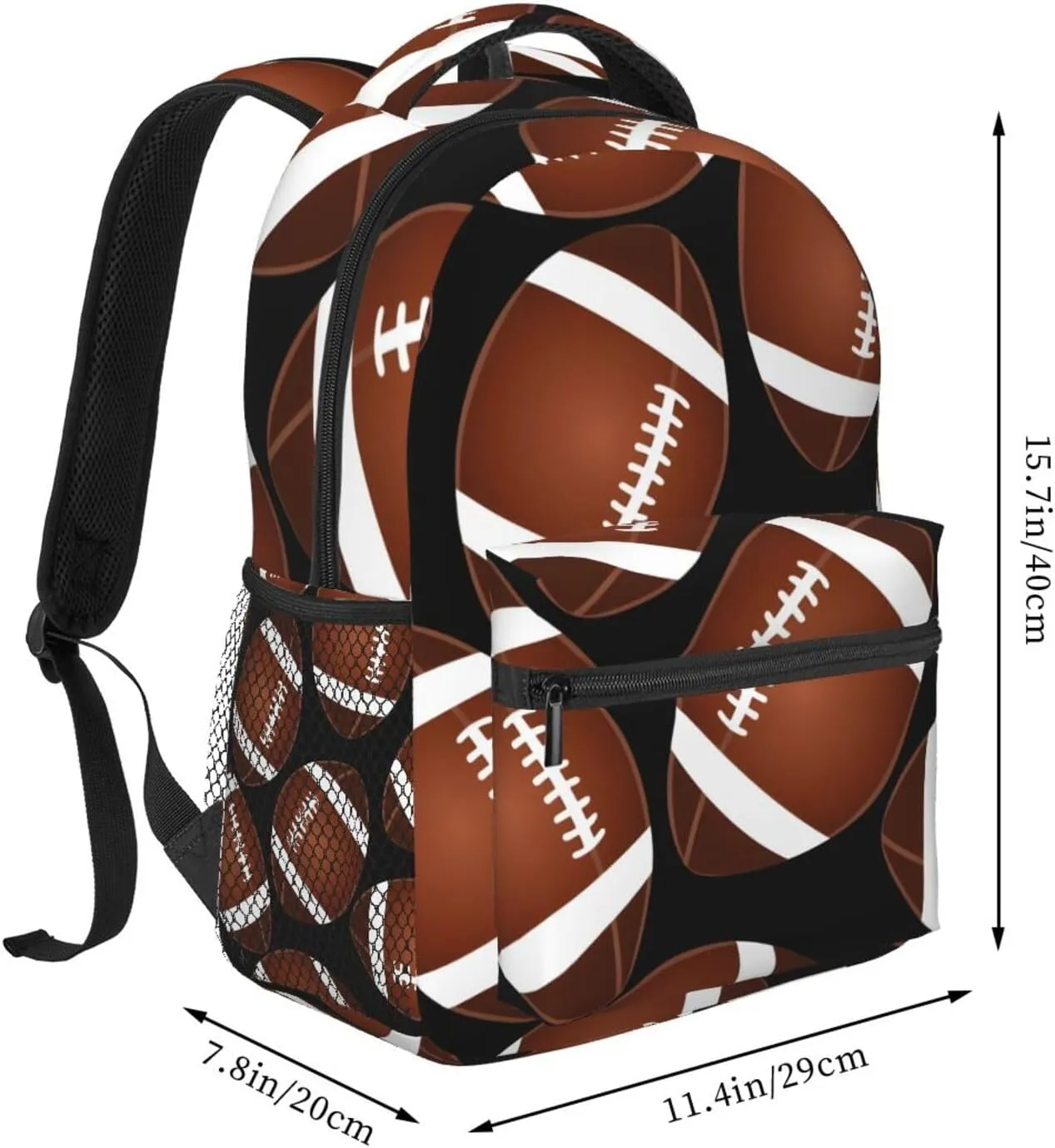 American Football Travel Laptop Backpack for Women Lightweight College Backpack Adjustable Fits 15.6 Inch Laptop Bag Waterproof for Gym, Men, Work