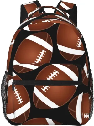 American Football Travel Laptop Backpack for Women Lightweight College Backpack Adjustable Fits 15.6 Inch Laptop Bag Waterproof for Gym, Men, Work