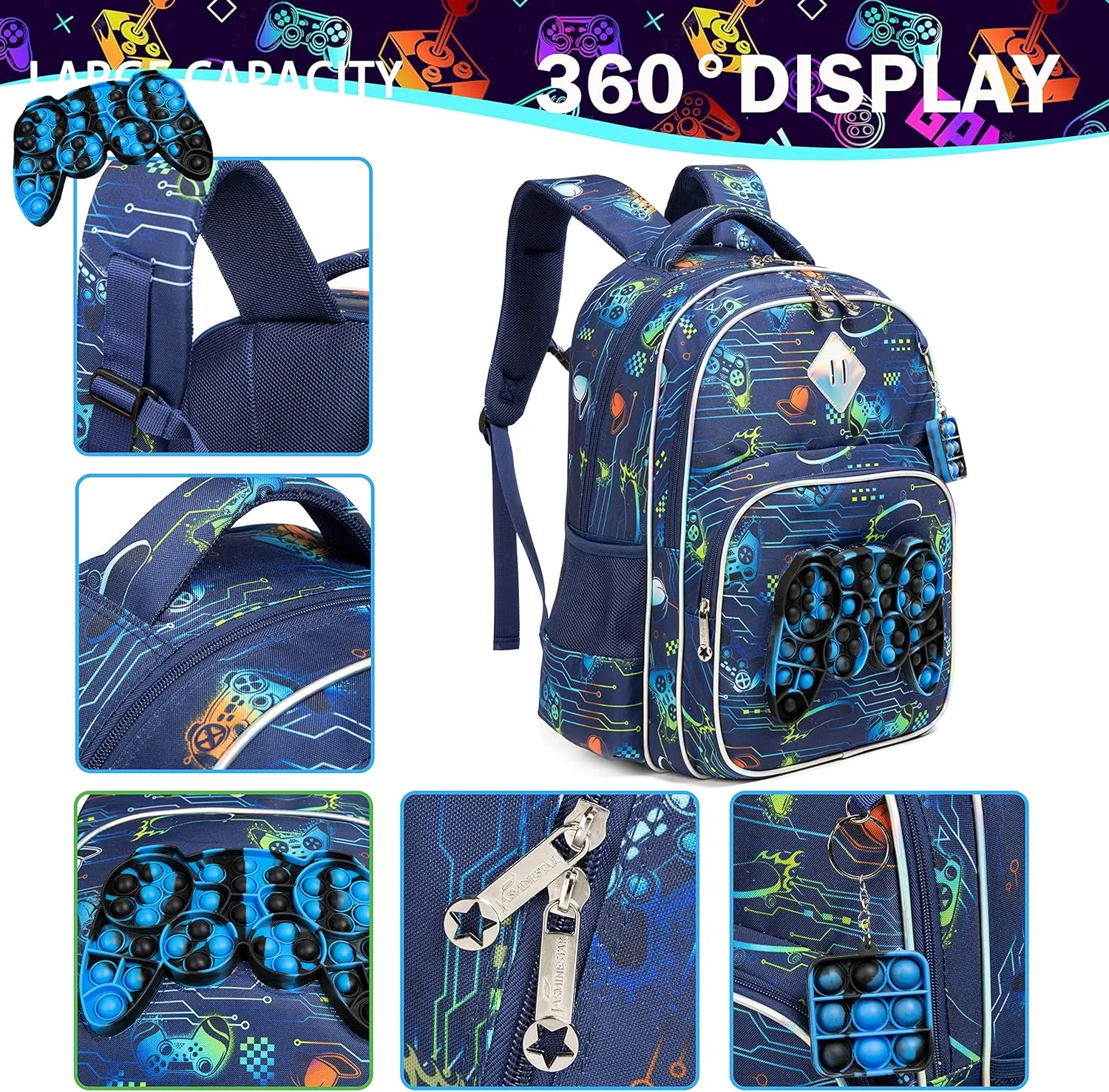 Backpack for Girls Elementary Preschool Kids Lunch Box for School