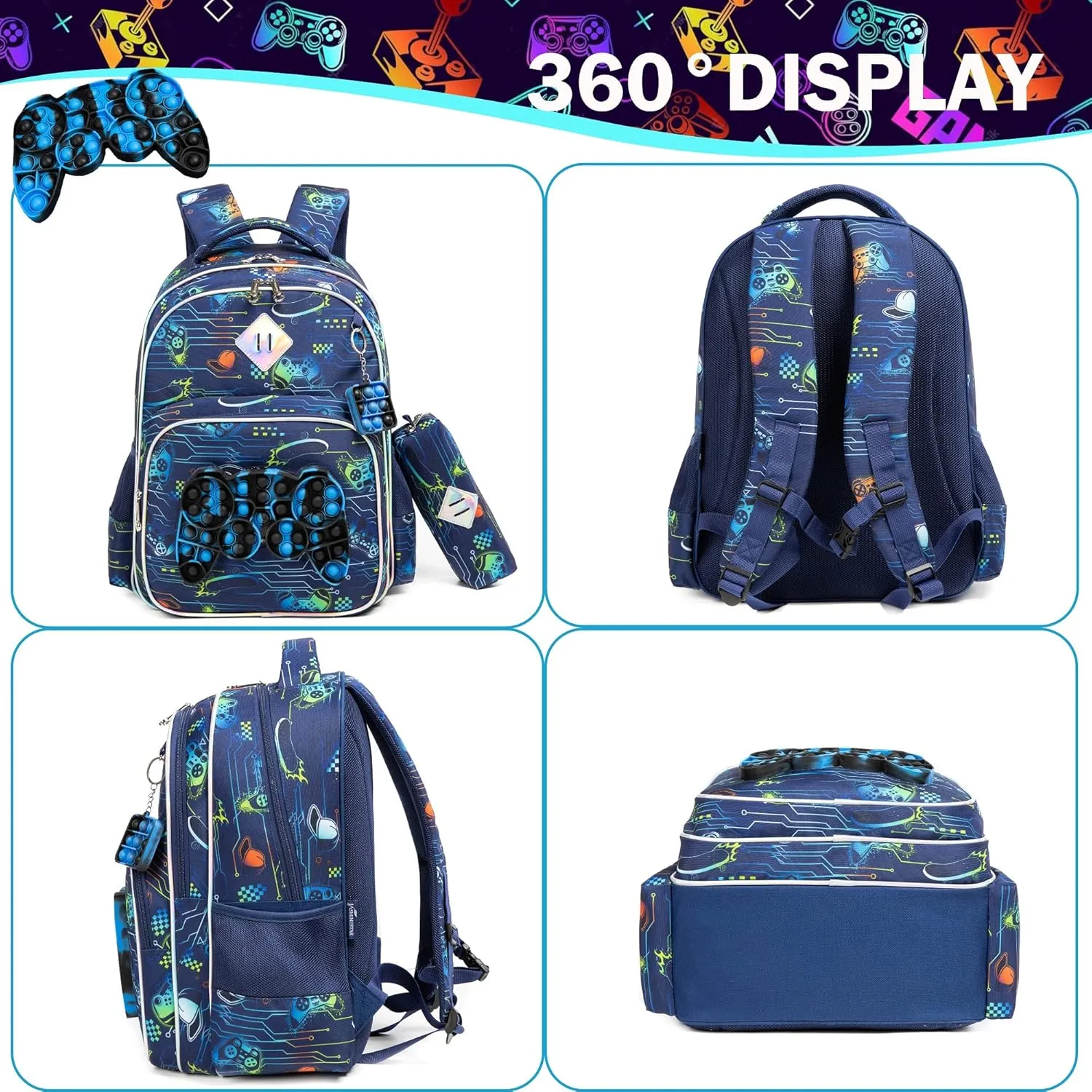 Backpack for Girls Elementary Preschool Kids Lunch Box for School