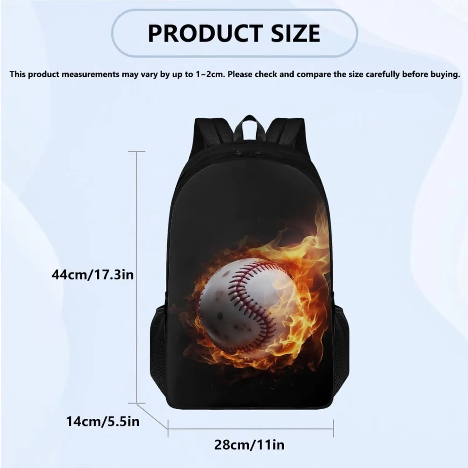 Baseball Kids Backpack Boys Toddler Personalized School Bag Teens Backpacks Ages 8-10 Lightweight Bookbag for Daycare Kindergarten Elementary 3 in 1 School Bag Set