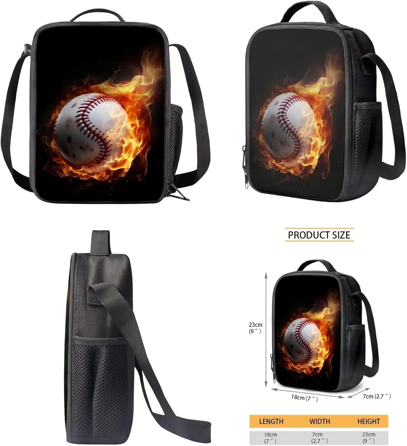 Baseball Kids Backpack Boys Toddler Personalized School Bag Teens Backpacks Ages 8-10 Lightweight Bookbag for Daycare Kindergarten Elementary 3 in 1 School Bag Set