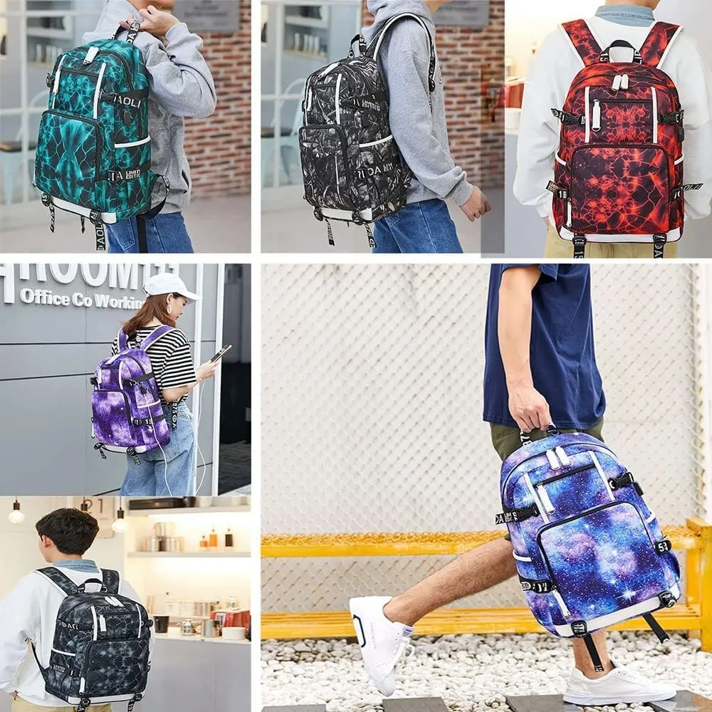 Basketball Player 30 Multifunction Backpack Travel Student Backpack Fans Bookbag For Men Women (3)