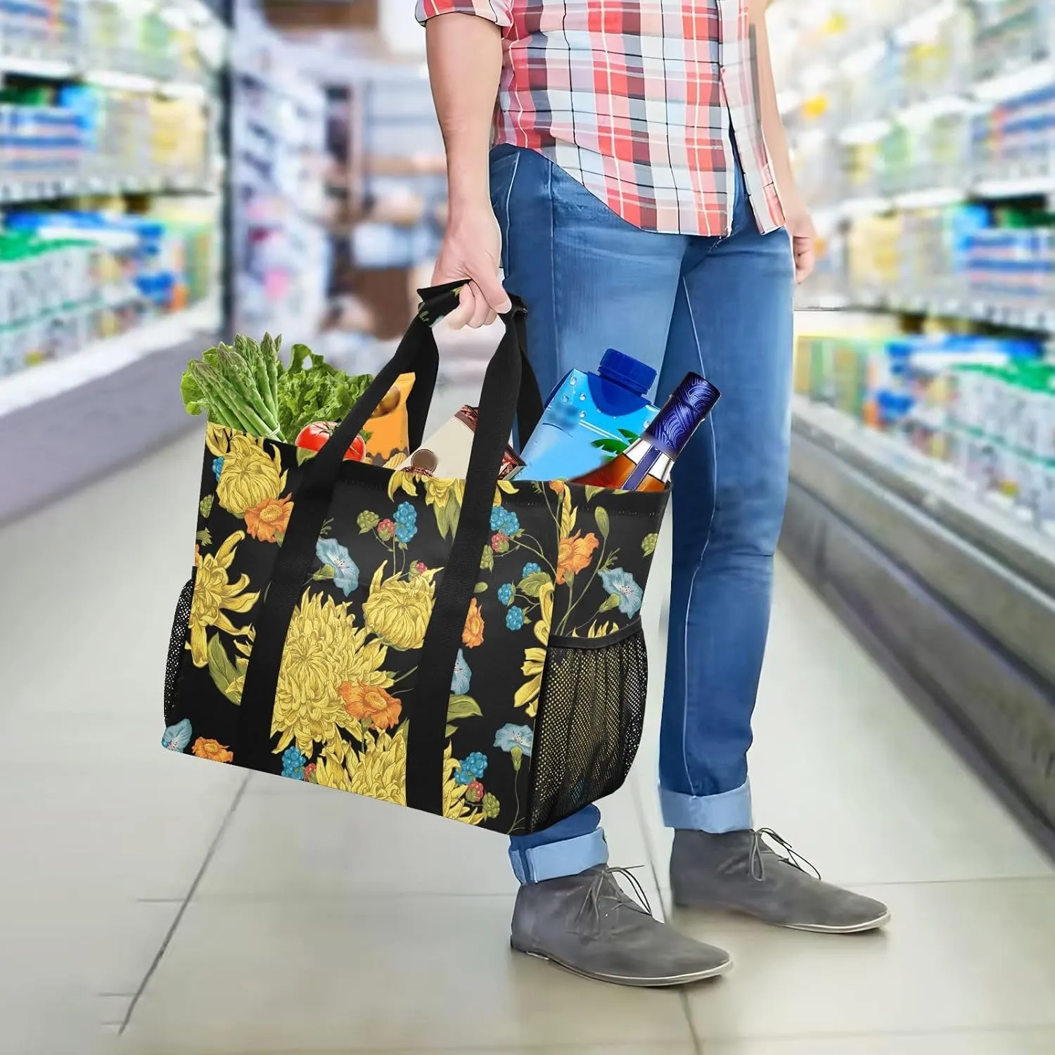 Beach Bag Pool Bag Large Reusable Shopping Bags with Handles