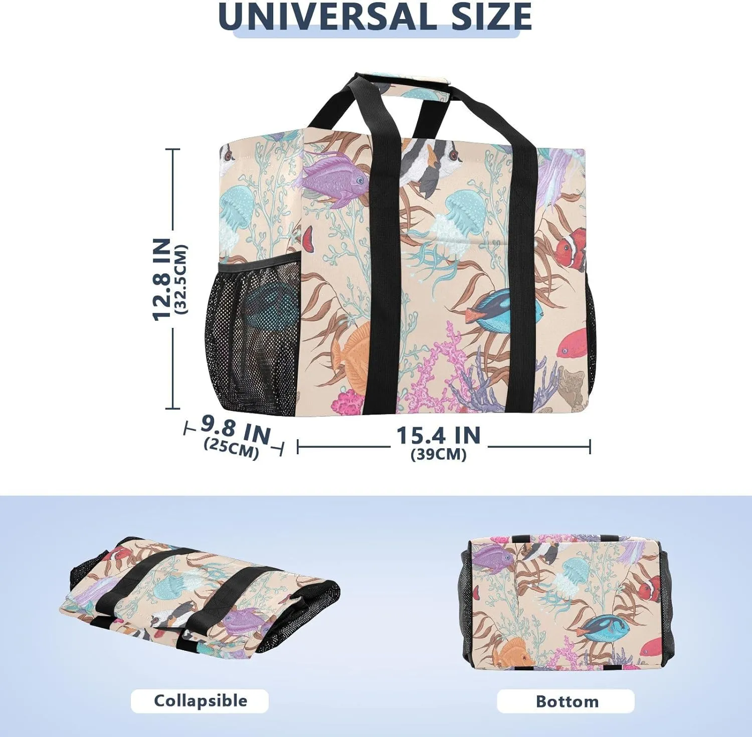 Beach Bag Pool Bag Large Reusable Shopping Bags with Handles