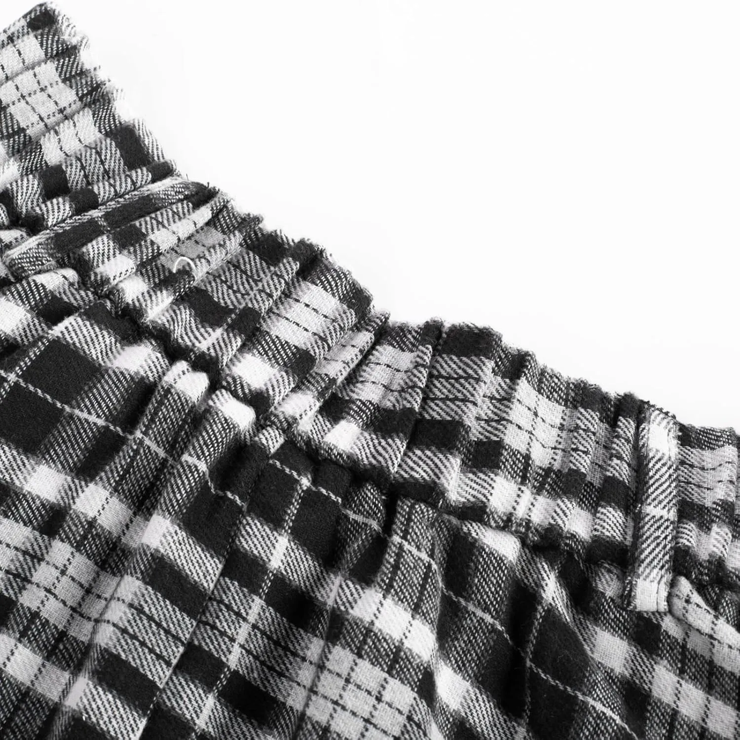 Belle Poque Women's Plaid A-line Skirt Vintage Pleated Flared Midi Skirts Fall Winter Skirts with Pockets & Belts