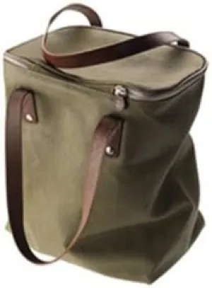 Brooks Saddles Camden Canvas Tote Bag with Leather Handles