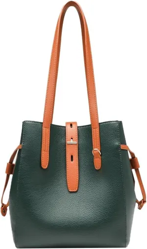 Bucket Shoulder Bags for Women Vegan Leather Tote Purses Handbags Large Trendy Work Top Handle Satchels