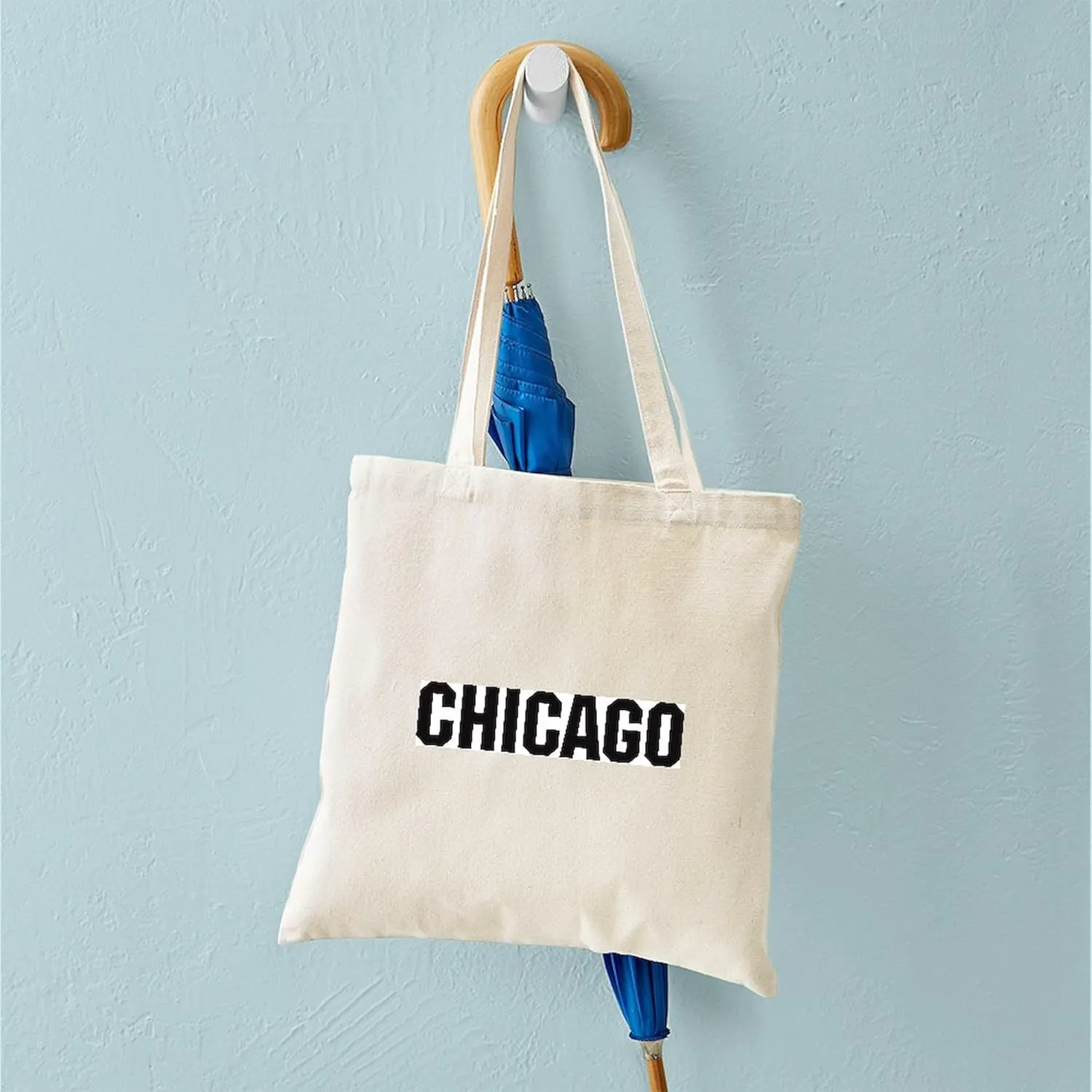 CafePress Chicago, Illinois Tote Bag Natural Canvas Tote Bag, Reusable Shopping Bag