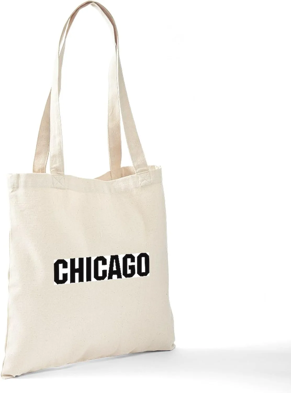 CafePress Chicago, Illinois Tote Bag Natural Canvas Tote Bag, Reusable Shopping Bag