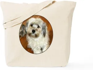 CafePress Morkie Tote Bag Natural Canvas Tote Bag, Reusable Shopping Bag