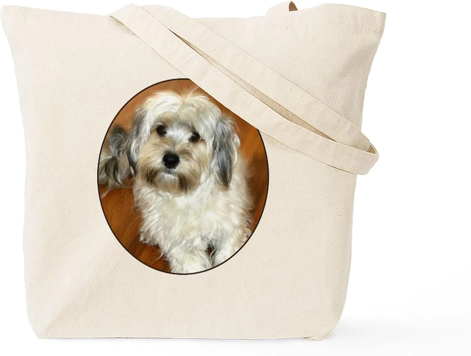 CafePress Morkie Tote Bag Natural Canvas Tote Bag, Reusable Shopping Bag