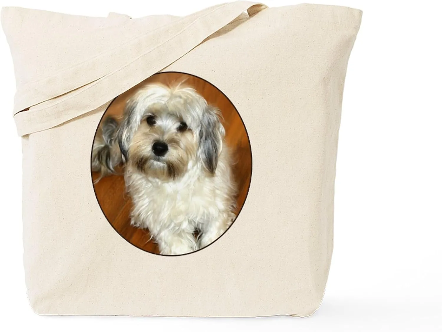 CafePress Morkie Tote Bag Natural Canvas Tote Bag, Reusable Shopping Bag