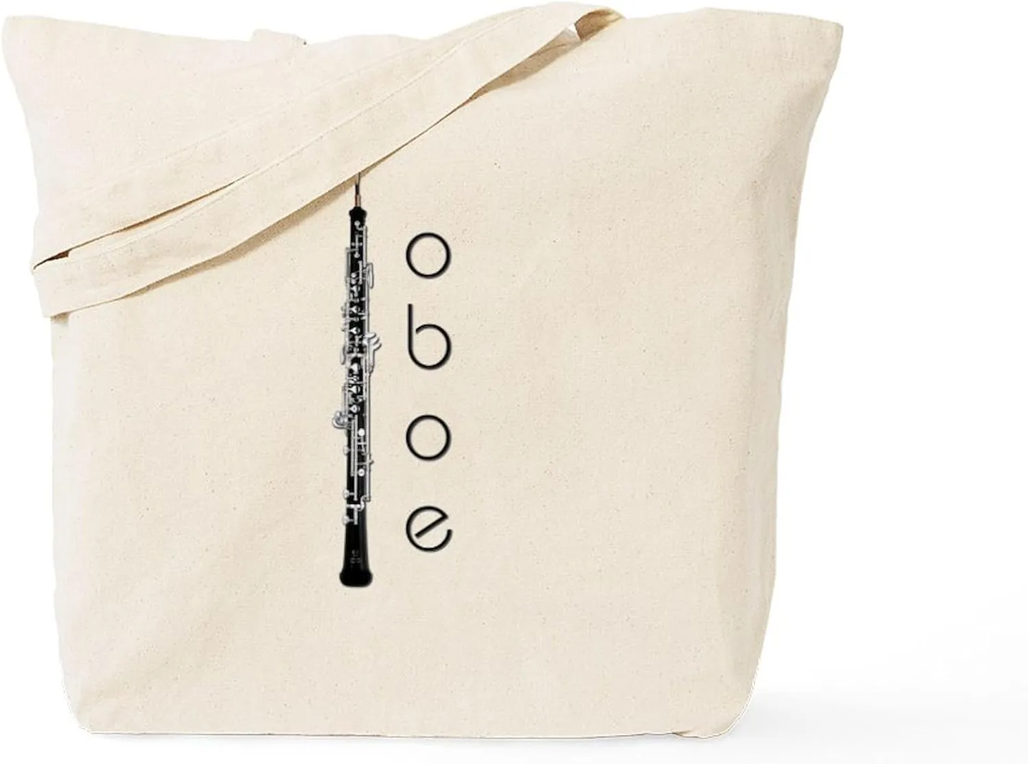CafePress Oboe Oboeist Tote Bag Natural Canvas Tote Bag, Reusable Shopping Bag