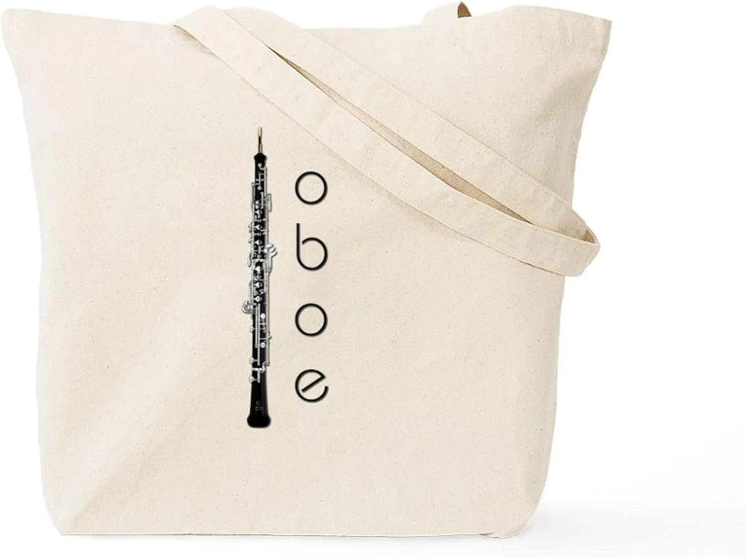 CafePress Oboe Oboeist Tote Bag Natural Canvas Tote Bag, Reusable Shopping Bag