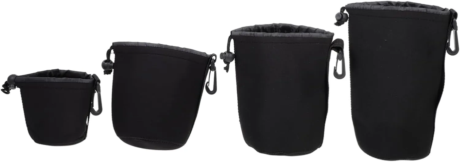 Camera Bag Waterproof 4 Piece Lens Storage Pouch for Dslr/mirrorless Lenses Scratch- - Case