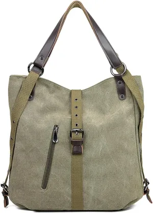 Canvas Shoulder Tote Bag Backpack for Women Hobo Handbag Ladies Totes Messenger Satchel Bags Casual Purse Handbags