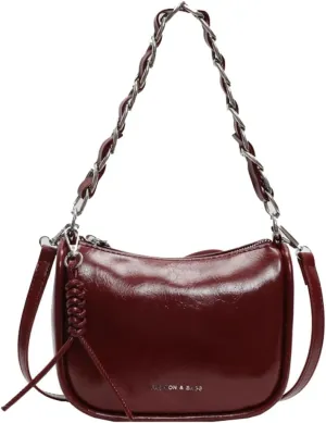 Casual Shoulder Purses For Women Crossbody Handbag with Chain Satchels Commuting Designer PU Leather Underarm College Bag