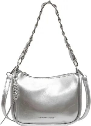 Casual Shoulder Purses For Women Crossbody Handbag with Chain Satchels Commuting Designer PU Leather Underarm College Bag