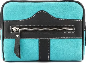 CHALLENGER Leather Waist Belt Bag Travel Pouch Fanny Pack Turquoise 18BT25TR