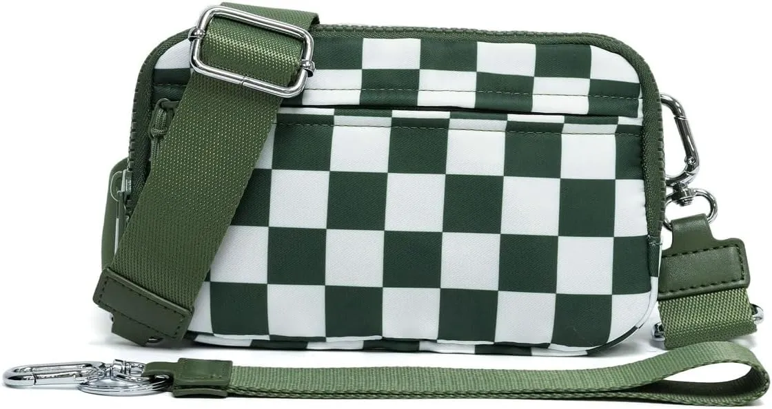 Checkered Sling Backpack Women Crossbody Bags Bum Bag Cute Cross Body Hobo Satchels Shoulder Sport Wallet Purses 2025