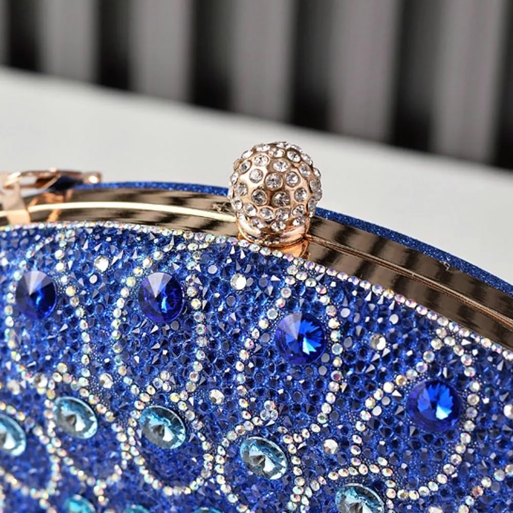 Clutch Purses for Women Peacock Rhinestone Purse Evening Bag Party Clutch Shoulder Handbag Crystal Glitter Handbags Satchels