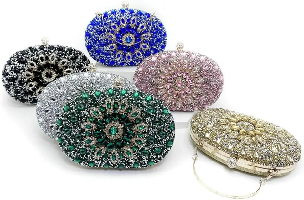 Clutch Purses for Women Peacock Rhinestone Purse Evening Bag Party Clutch Shoulder Handbag Crystal Glitter Handbags Satchels