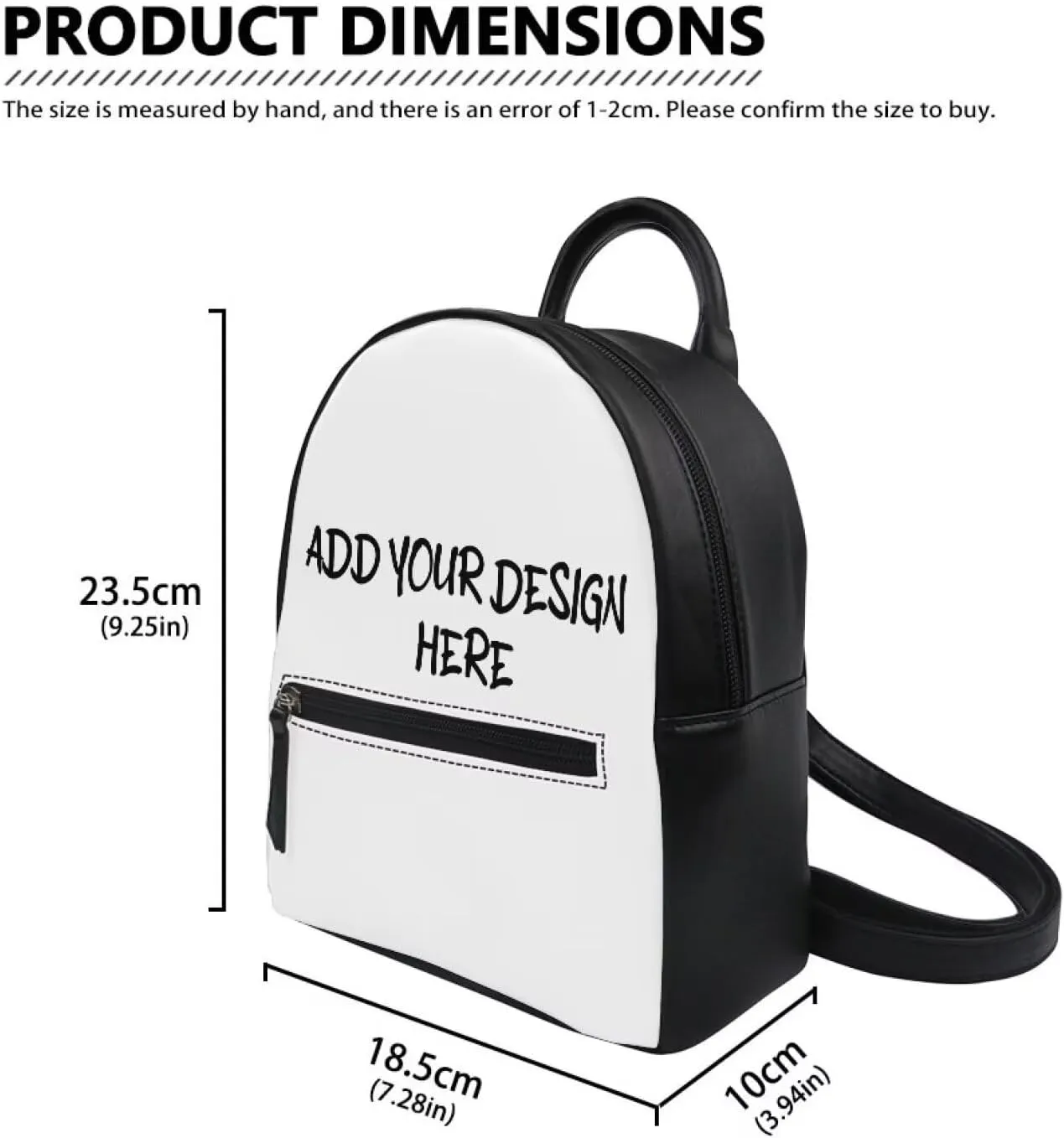 COEQINE Custom Mini Backpack for Women Leather Bookbag With Handles for Travel Portable Fashion Backpack Purse Dedigner With Handles Waterproof Leather Daypack
