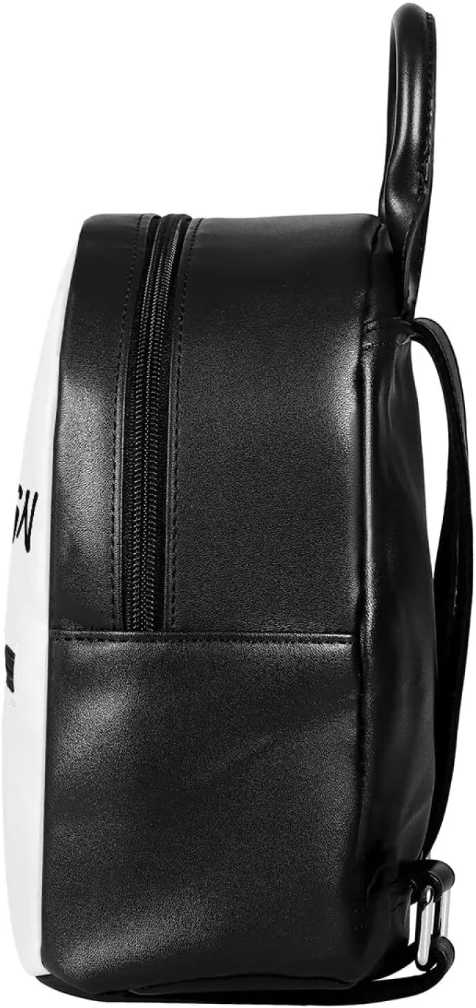 COEQINE Custom Mini Backpack for Women Leather Bookbag With Handles for Travel Portable Fashion Backpack Purse Dedigner With Handles Waterproof Leather Daypack
