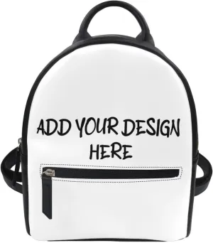 COEQINE Custom Mini Backpack for Women Leather Bookbag With Handles for Travel Portable Fashion Backpack Purse Dedigner With Handles Waterproof Leather Daypack