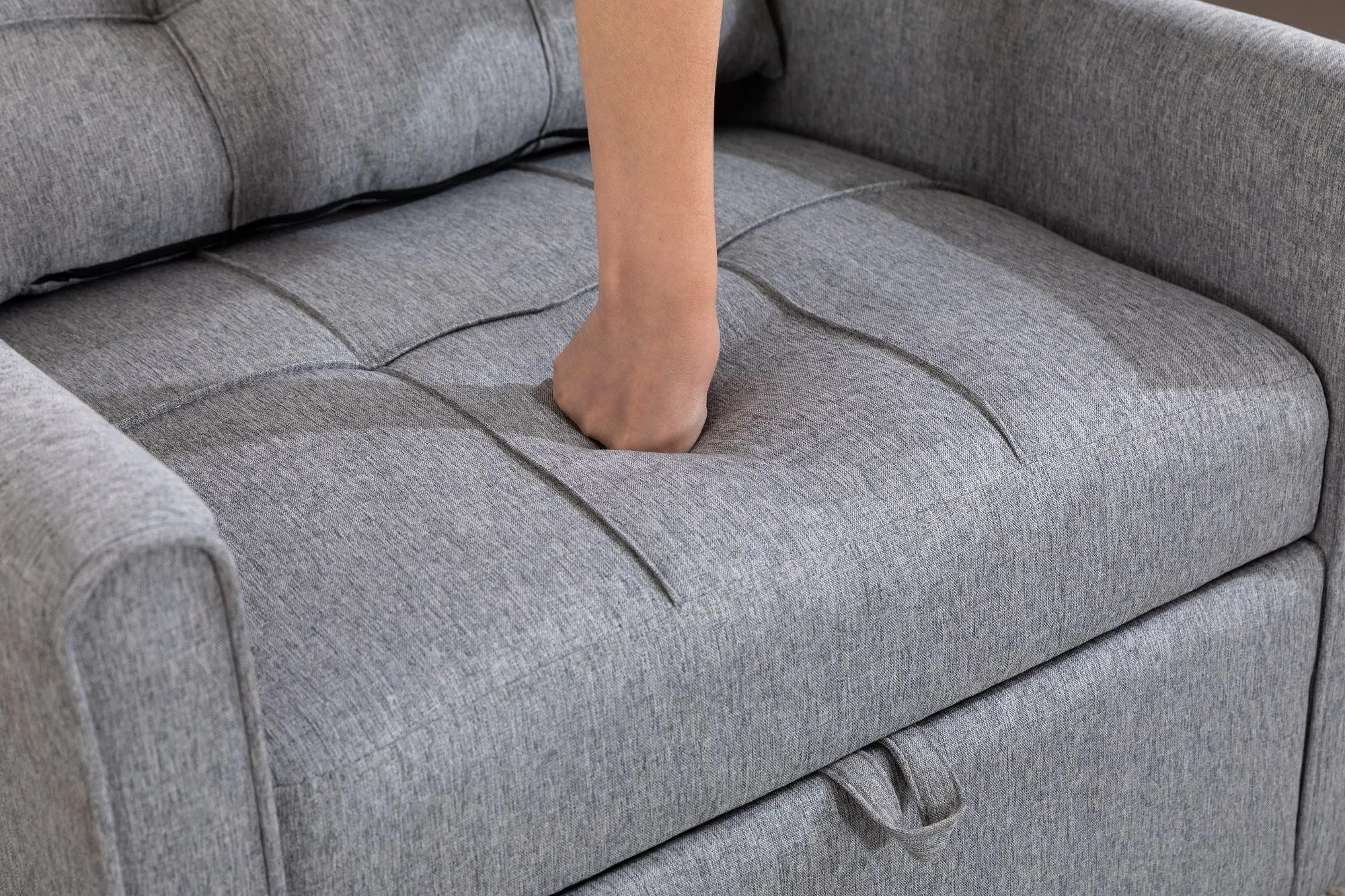 Couch.com Convertible Chair Sofa Bed Gray, Durable Design, Fabric Construction, Dark Gray Finish by Couch.com